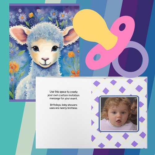 Cute Baby Sheep  Invitation