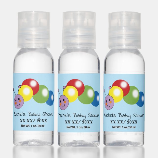 cute baby shower (baby caterpillar) hand sanitizer (Set)