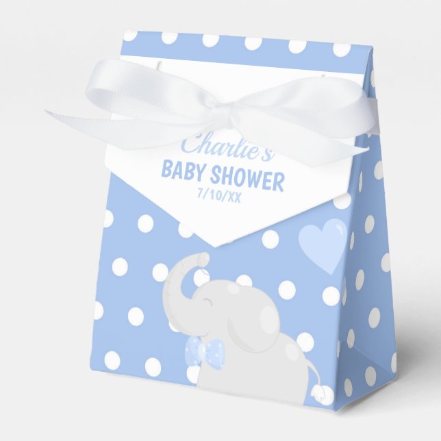Cute Baby Shower Boy Favor Boxes (Front Side)