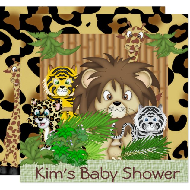 CUTE BABY SHOWER CHEETAH THEME Invitations