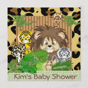 CUTE BABY SHOWER CHEETAH THEME Invitations