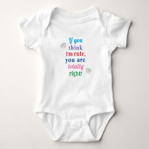 Cute Baby Shower Gift, Funny Message Baby Bodysuit