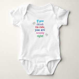 Cute Baby Shower Gift, Funny Message Bodysuit