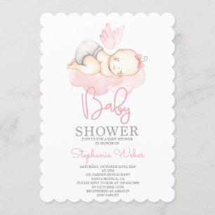 Cute Baby shower girl Invitation