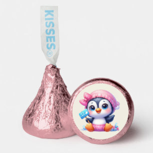 Cute baby shower girl penguin hershey®'s kisses®