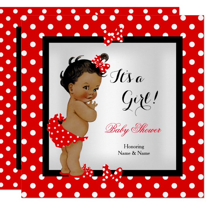 black and red baby shower
