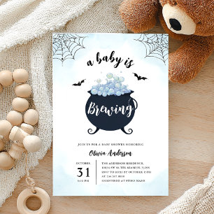 Cute Baby Shower Halloween Invitation