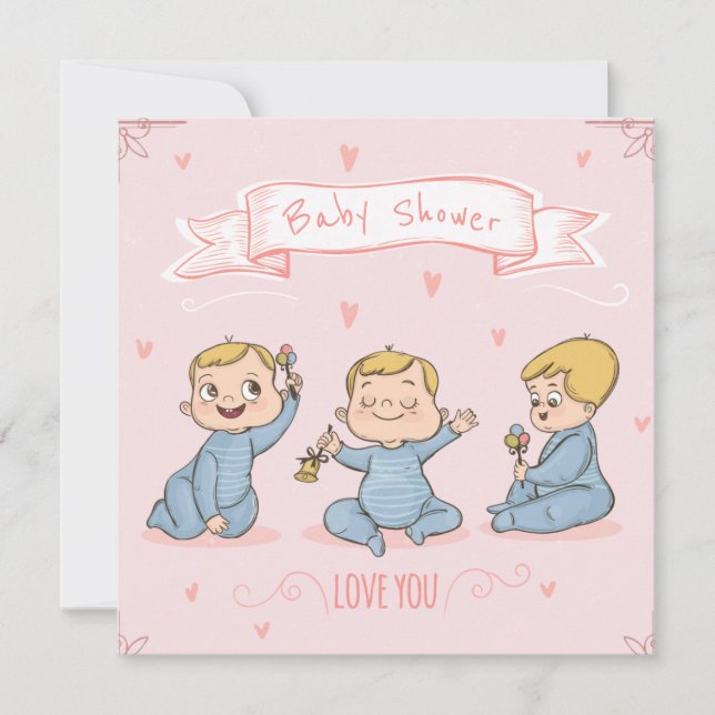Cute Baby Shower Holiday Card (Front)
