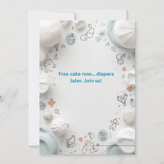 Cute Baby Shower Invitation Card Template Editable