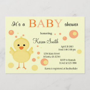 Cute Baby Shower Invitations - Chick