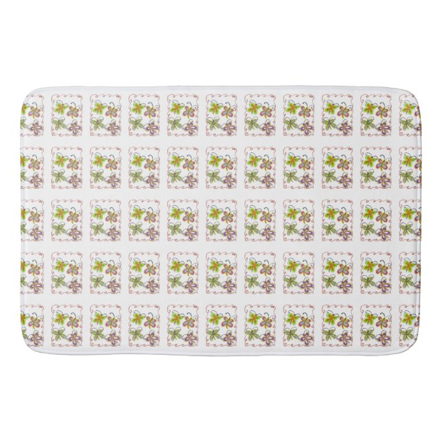 Cute Baby Shower little princess butterfly design Bathroom Mat (Front)