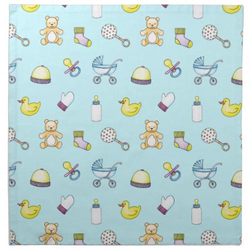 Cute baby shower pattern cloth napkin