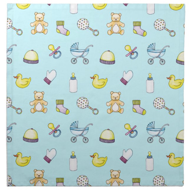 Cute baby shower pattern cloth napkin (Front)