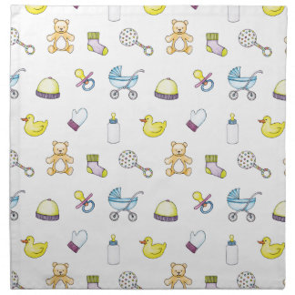 Cute baby shower pattern cloth napkin
