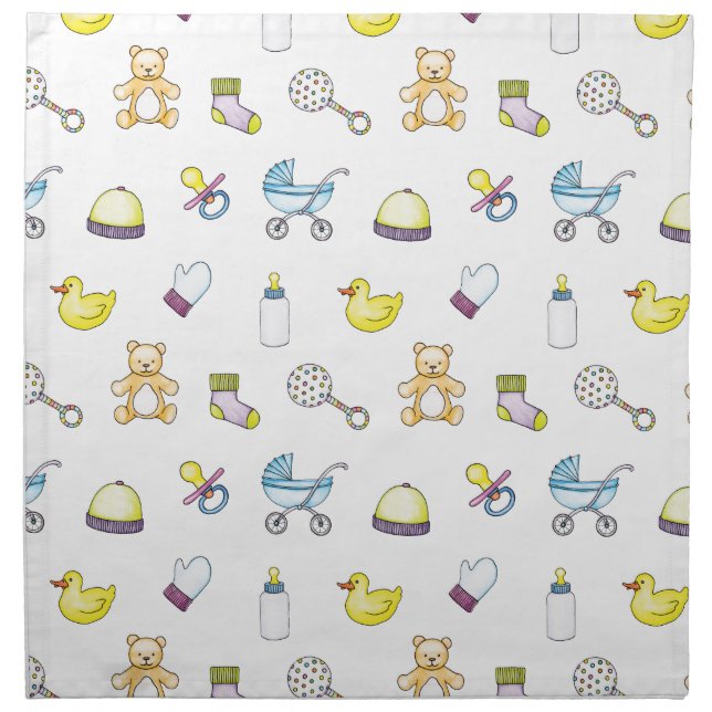 Cute baby shower pattern cloth napkin (Front)