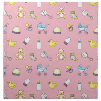 Cute baby shower pattern cloth napkin