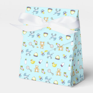 Cute baby shower pattern favor boxes
