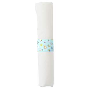 Cute baby shower pattern napkin bands