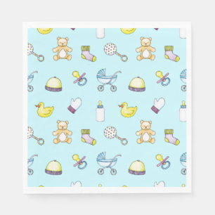 Cute baby shower pattern napkins