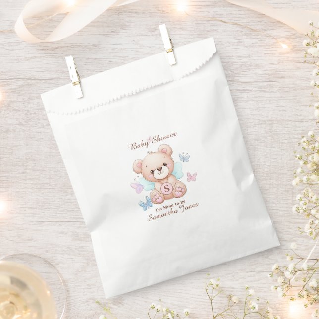 Cute Baby Shower Personalized Favor Bag (Clipped)