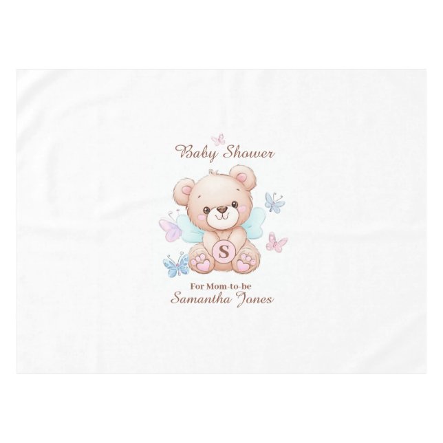 Cute Baby Shower Personalized Tablecloth (Front (Horizontal))