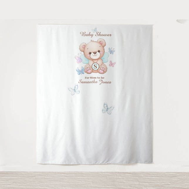 Cute Baby Shower Personalized  Tapestry (Front)