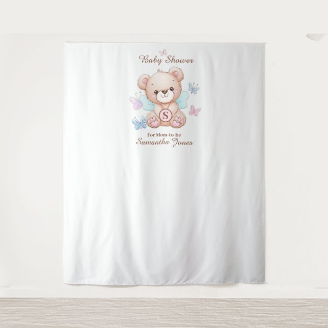 Cute Baby Shower Personalized  Tapestry (Front)