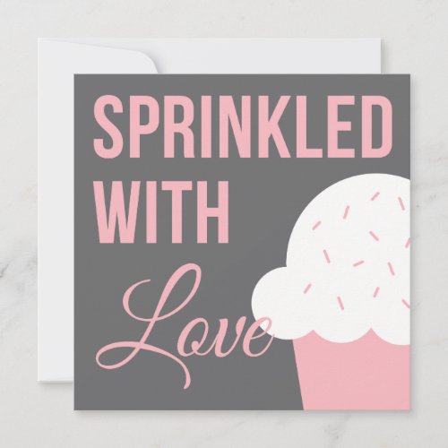 Cute Baby Shower  Sprinkled With Love Invitation