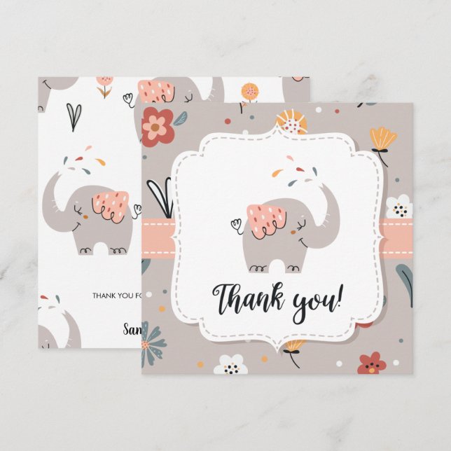 Cute Baby shower thank you Postcard (Front/Back)