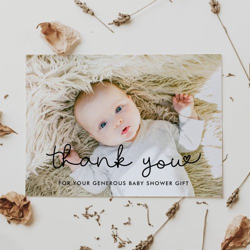 Cute baby shower thank you postcard