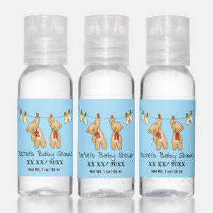 cute baby shower (twins) hand sanitizer