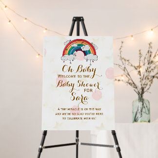 Cute Baby Shower Welcome Sign Poster