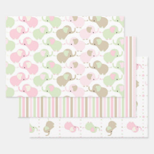 Cute Baby Shower Wrapping Paper Sheets