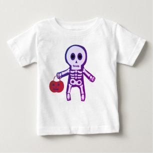 Cute Baby Skeleton Halloween Baby T-Shirt 