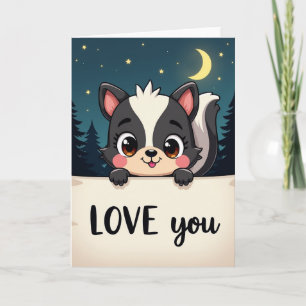Cute Baby Skunk Love You Card