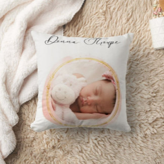 Cute Baby sleeping Modern White Pillow 