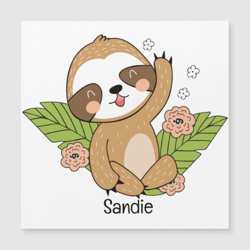 Cute Baby Sloth Custom Name   