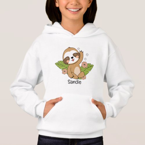 Cute Baby Sloth Custom Name         Hoodie