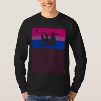 Cute Baby Sloth  Gay Bisexual Pride Flag LGBTQ T-Shirt