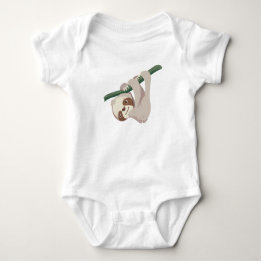 Cute Baby Sloth on a Branch Bodysuit