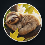 Cute Baby Sloth Sleeping in Fall  PopSocket<br><div class="desc">This is a great gift for the sloth lover in your life.  A cute baby sloth is snuggled up in a tree sleeping soundly in the fall.</div>
