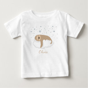 Cute Baby Sloth Sleeping On a Cloud Personalized T-Shirt