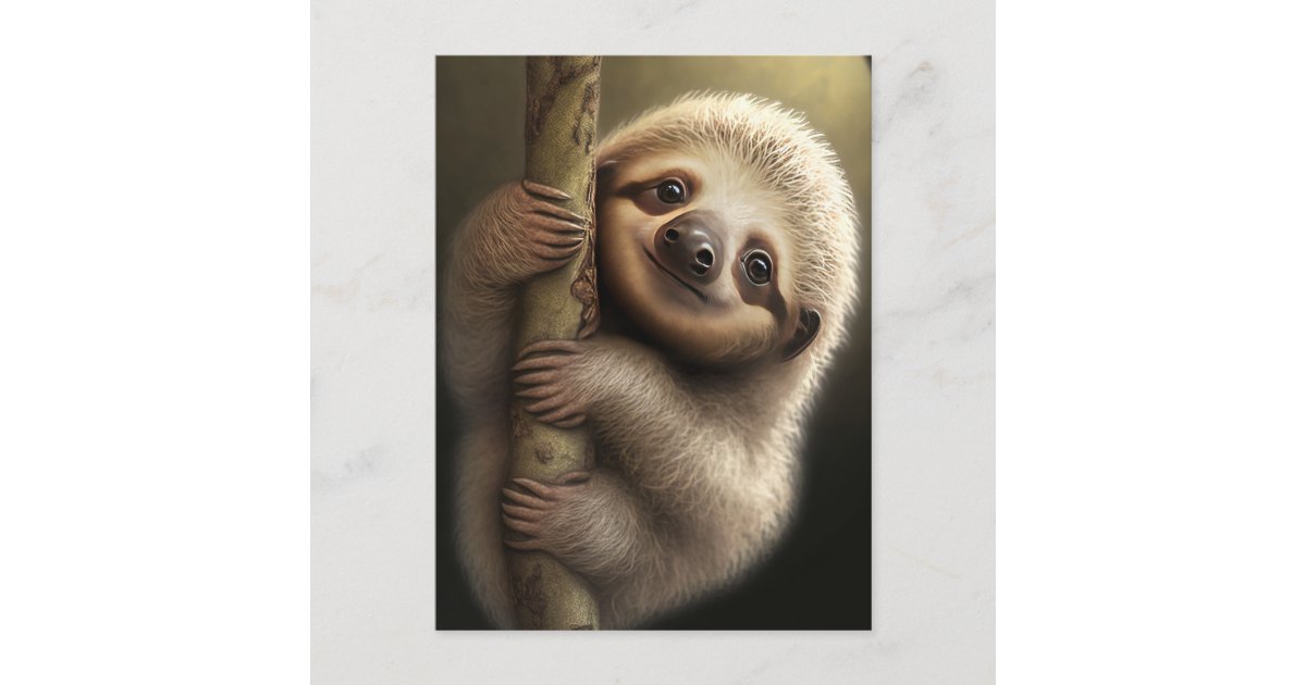 three toed sloth smiling