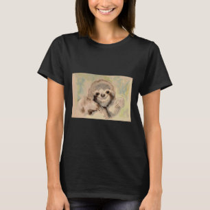 Cute Baby Sloth Watercolor South America Wildlife  T-Shirt