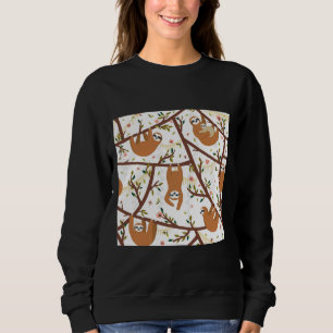 Cute Baby Sloth With Mom Scoop Sweatshirt