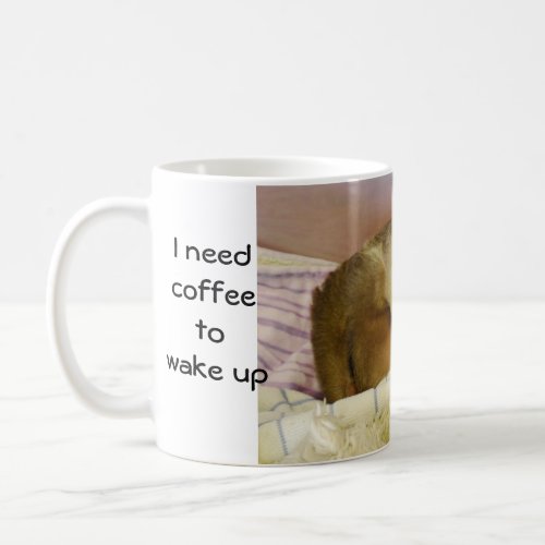Cute Baby Sloth Yawns_I Need Coffee Coffee Mug