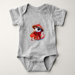 Cute Baby Snake Chinese New Year 2025 Baby T Bodysuit