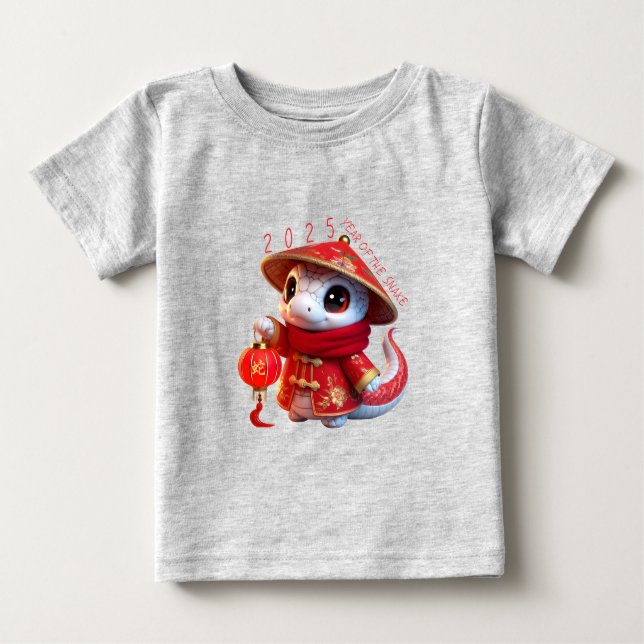 Cute Baby Snake Chinese New Year 2025 Baby T T-Shirt (Front)