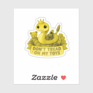Cute Baby Snake Don't Tread On My Toys Gift Sticker