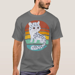 Cute Baby Snow Leopard Cub Retro Vintage T-Shirt